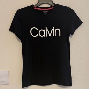 Calvin Klein Black Tee with Bold White Logo
